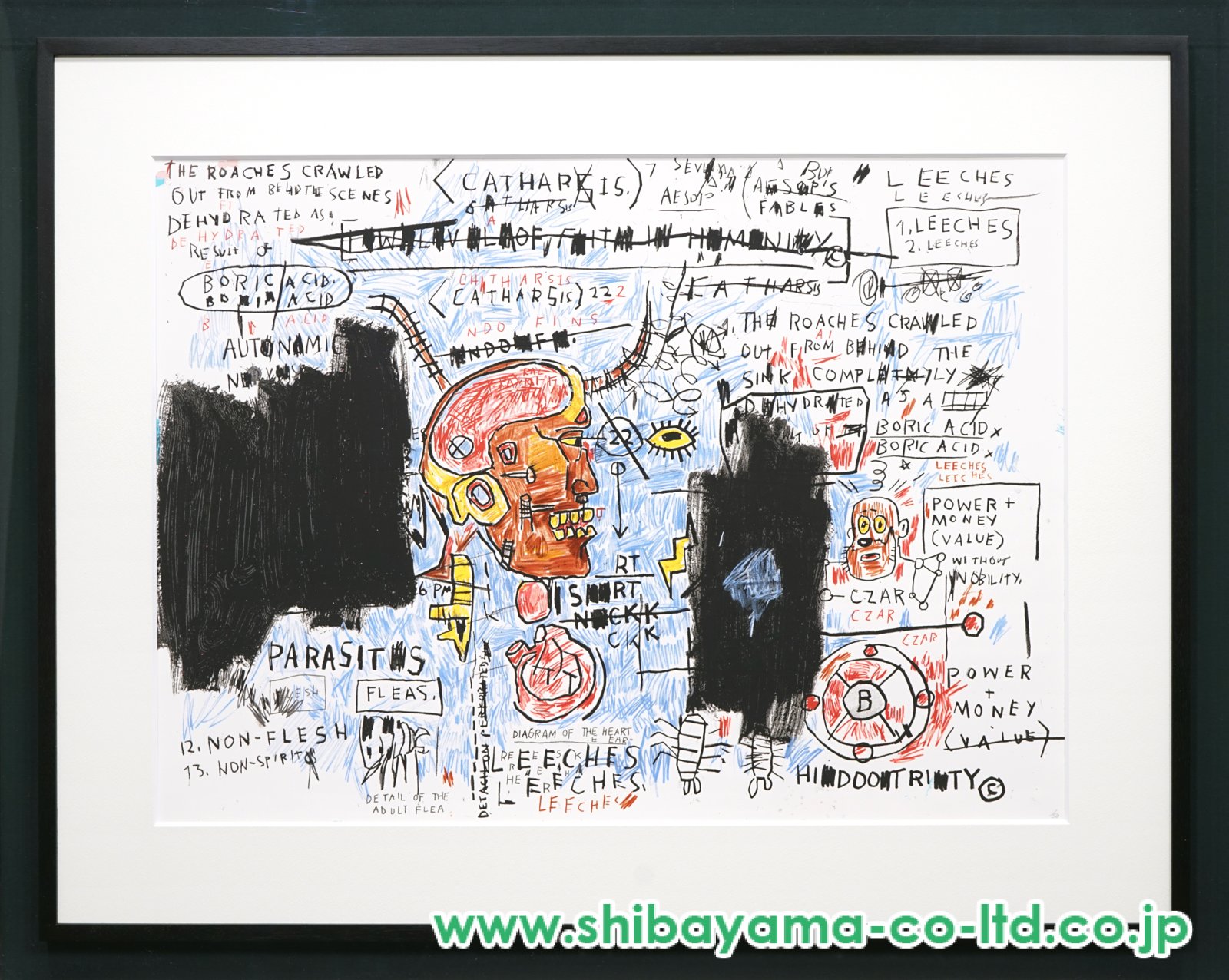 ジャン＝ミシェル・バスキア「Leeches, 2017」スクリーンプリント