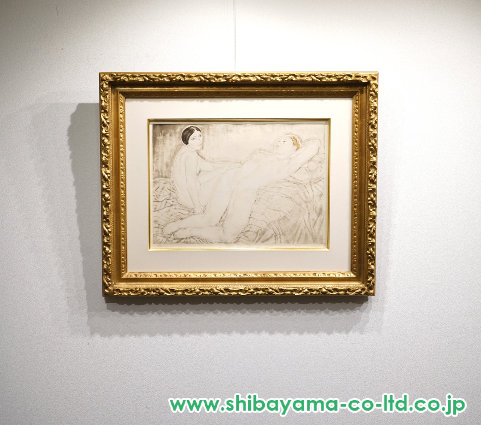 藤田嗣治「二人の友達」エングレーヴィング :: 絵画買取・販売 - シバヤマ