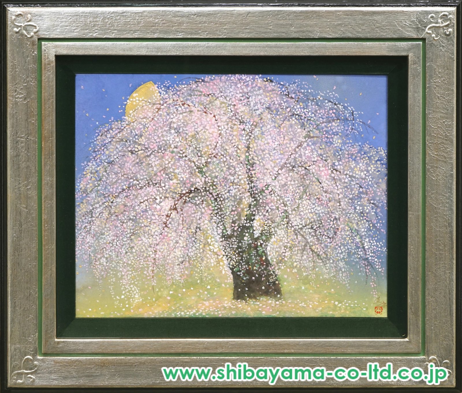 木村圭吾「弘前城の桜」日本画 6号 :: 絵画買取・販売 - シバヤマ