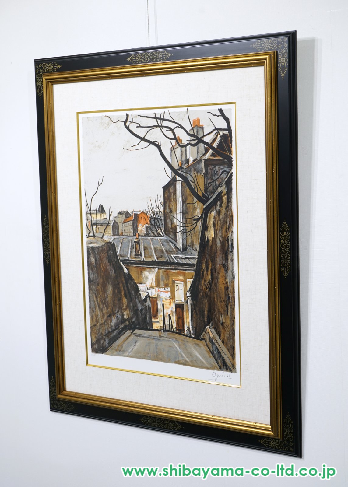 荻須高徳「パリ5影 (V VUE DE PARIS)より『メニルモンタン