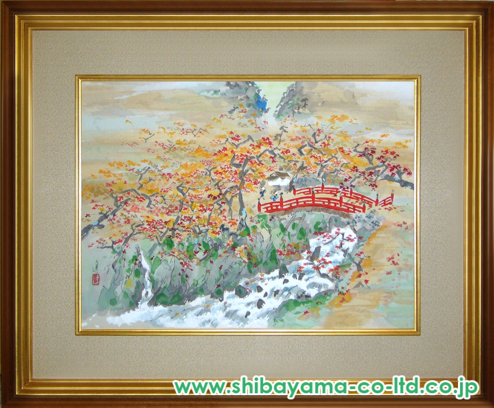 池田遙邨「京洛四季より『高雄紅葉（秋）』」木版画 :: 絵画買取・販売