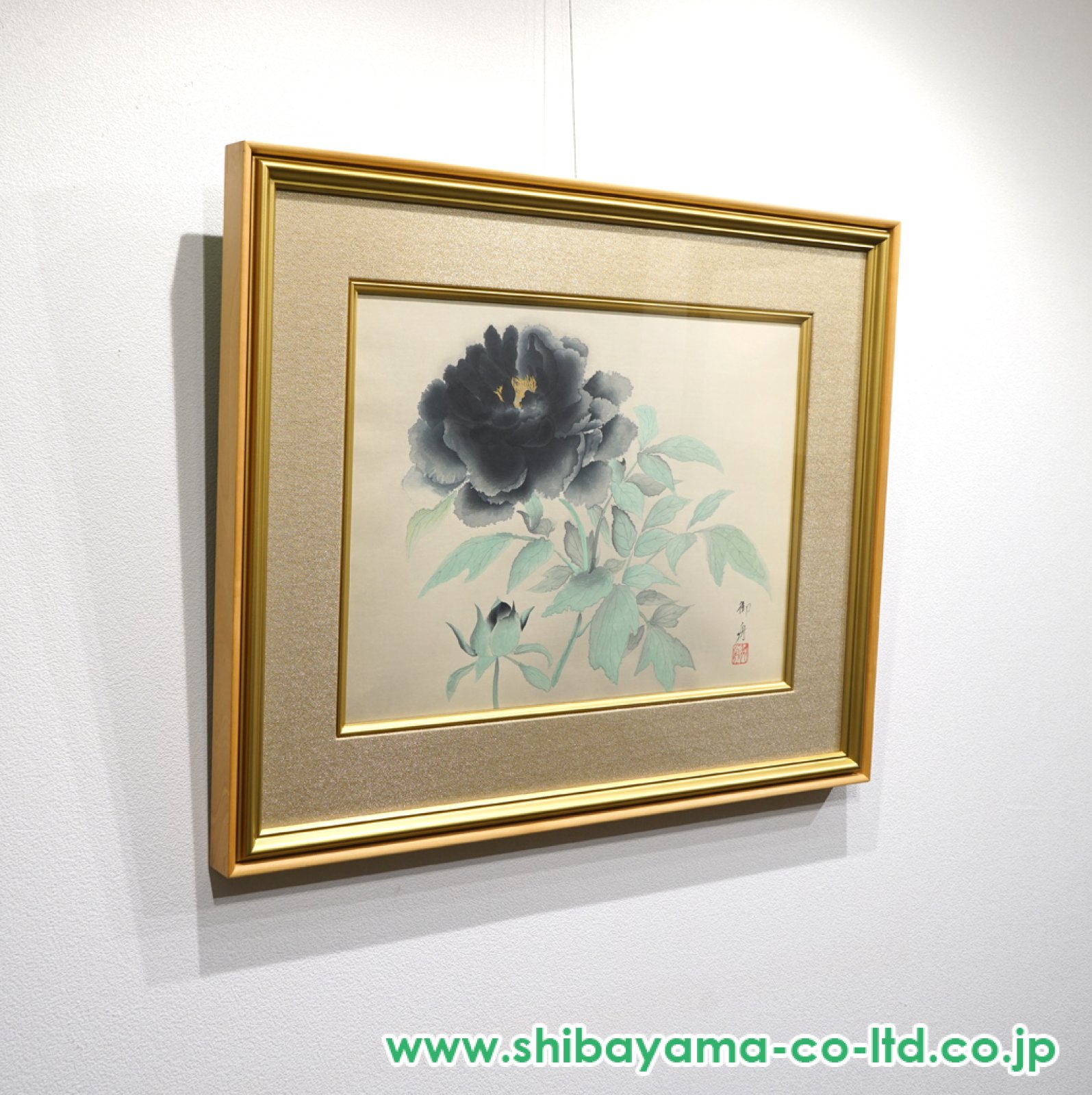 速水御舟「墨牡丹」木版画 :: 絵画買取・販売 - シバヤマ