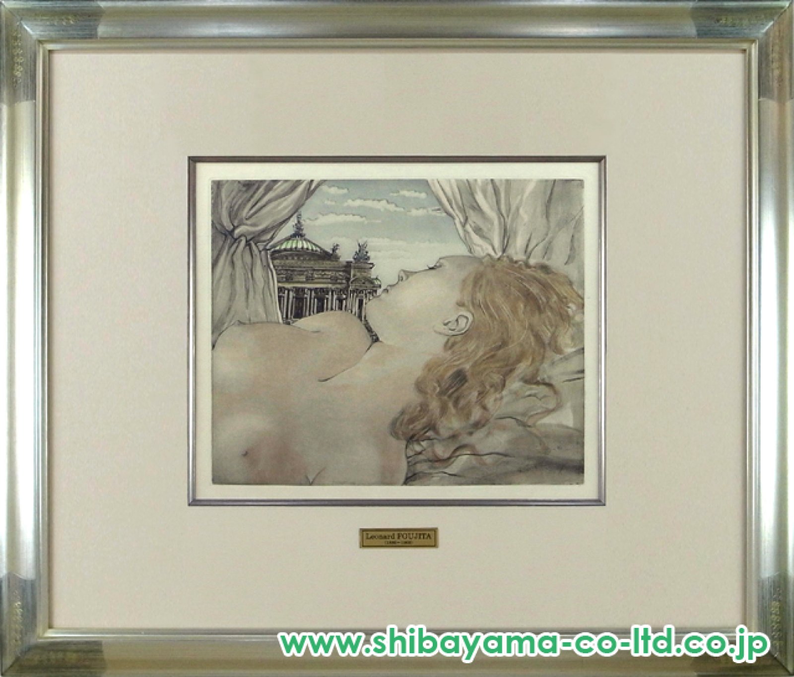 藤田嗣治「魅せられし河より『オペラ座の夢』」カラーエッチング＋手彩