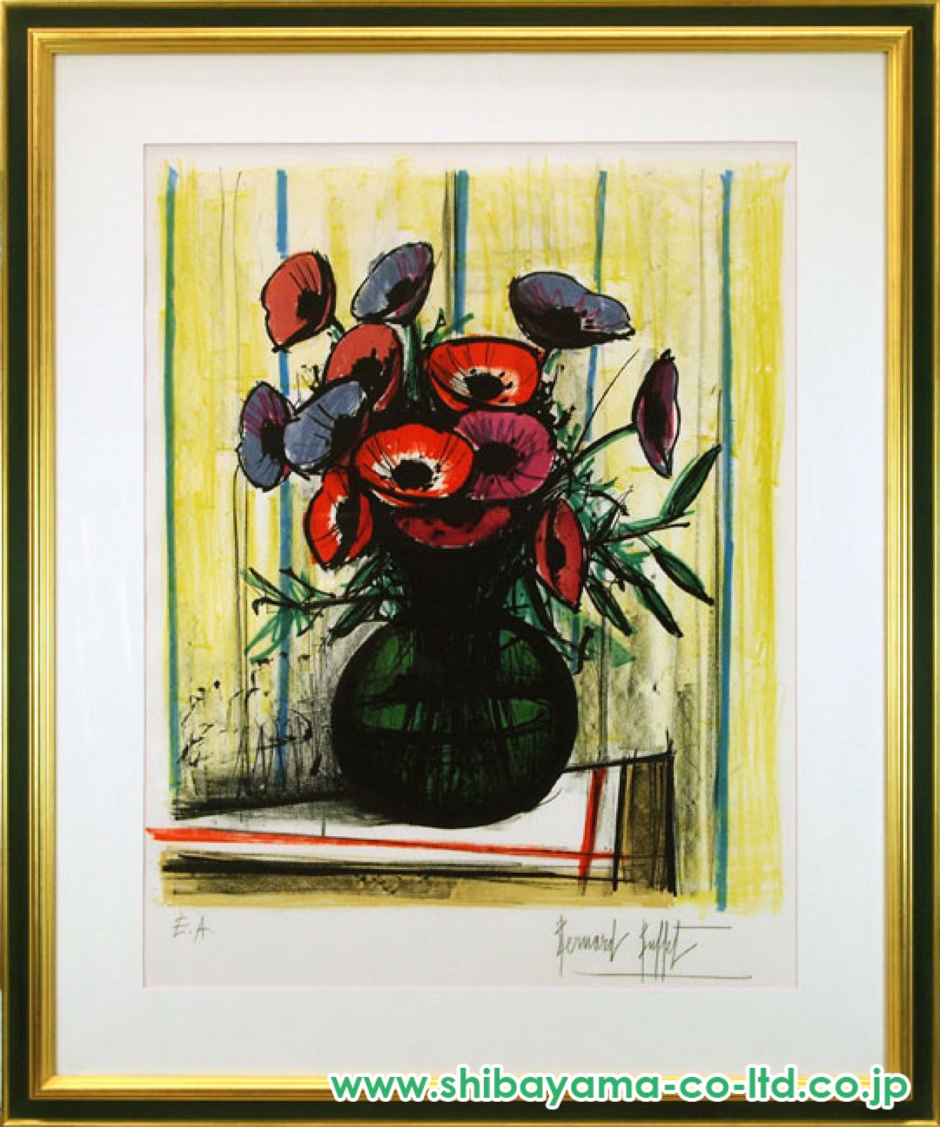 ベルナール・ビュッフェ「アネモネ」リトグラフ :: 絵画買取・販売