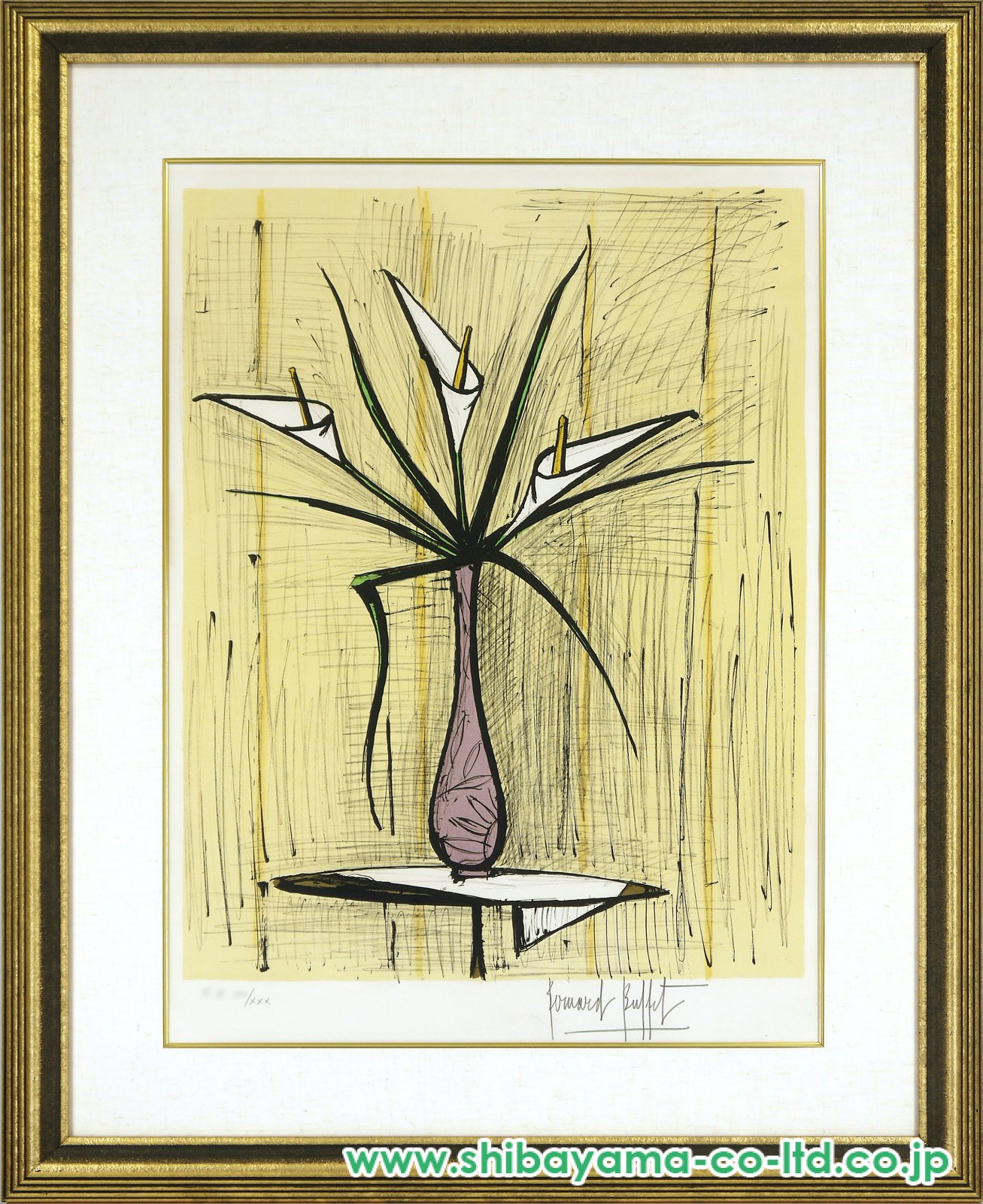 ベルナール・ビュッフェ「アルムス ARUMS FOND JAUNE No.335