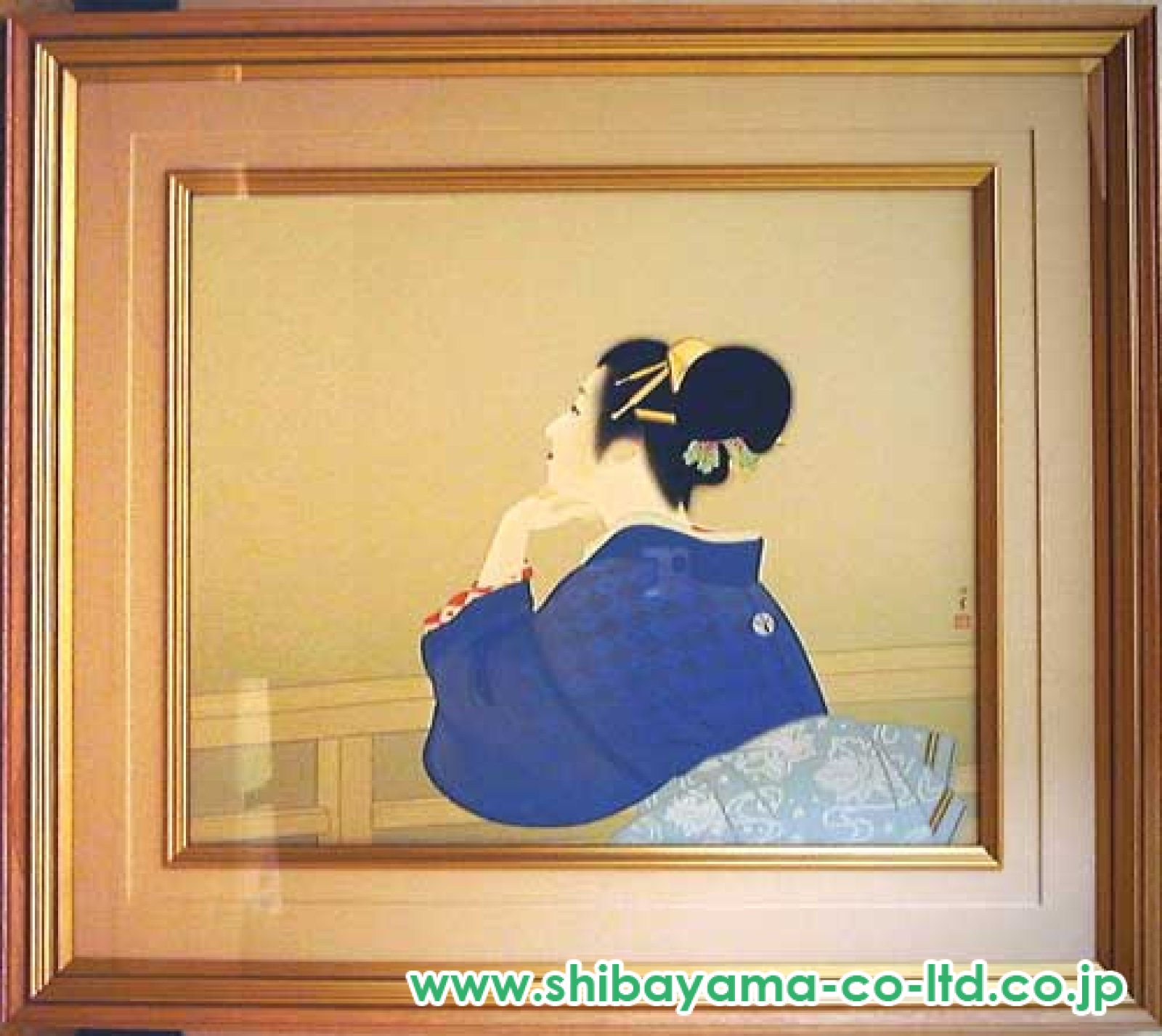 上村松園「待月」シルクスクリーン :: 絵画買取・販売 - シバヤマ