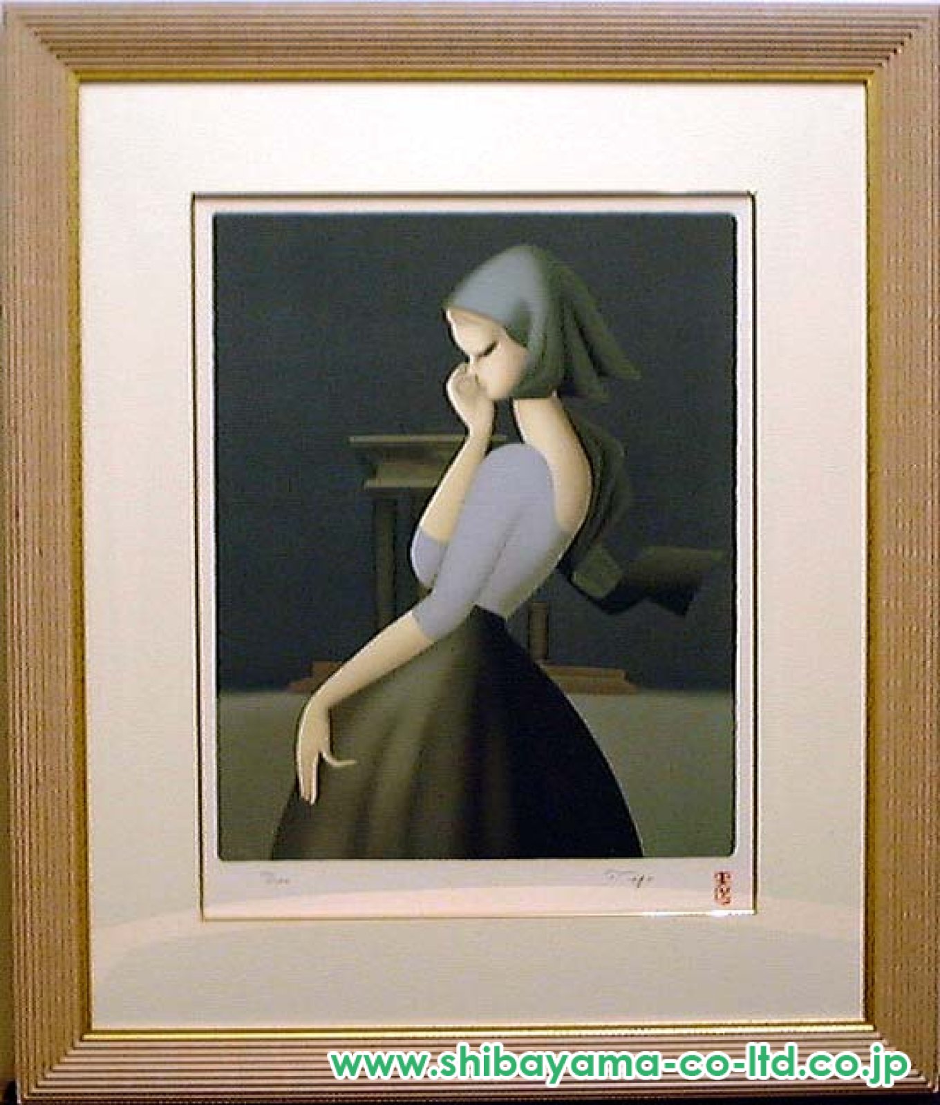 東郷青児「望郷」リトグラフ :: 絵画買取・販売 - シバヤマ