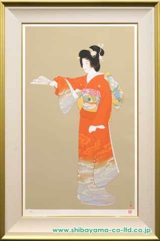 上村松園「序の舞」シルクスクリーン :: 絵画買取・販売 - シバヤマ