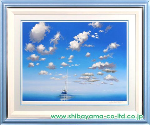 ミッシェル・バテュ「青い輝き」シルクスクリーン :: 絵画買取・販売