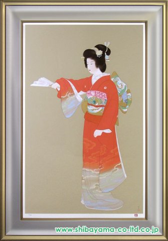 上村松園「序の舞」シルクスクリーン :: 絵画買取・販売 - シバヤマ