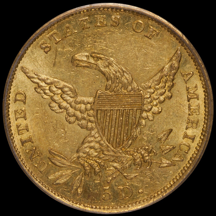 ON HOLD - $5.00 -1835 PCGS MS60 CAC | Rare Gold Coins - Douglas