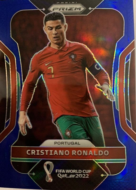 Cristiano Ronaldo 2022 Prizm World Cup #175 Blue /299 Price Guide