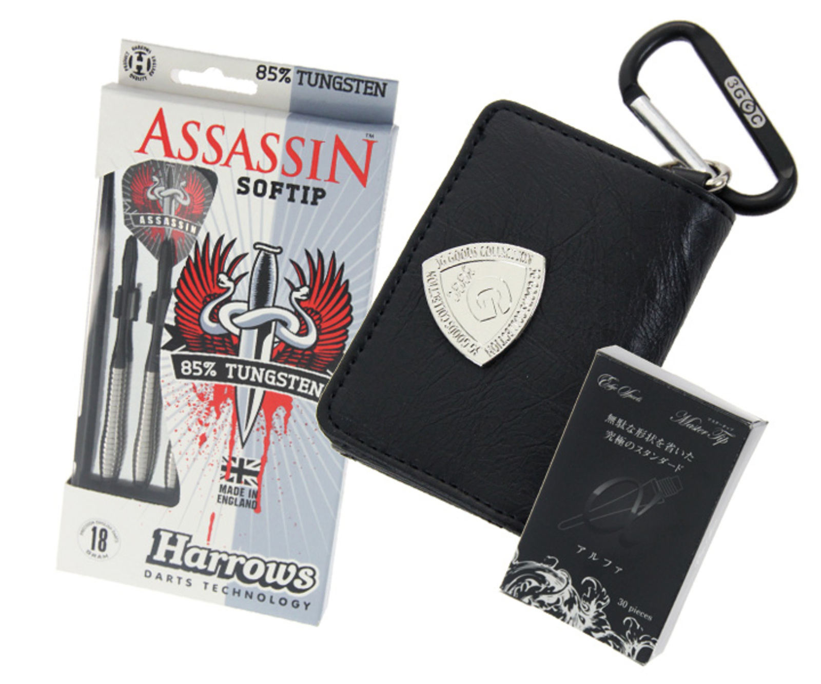 ダーツ初心者におすすめ☆タングステンバレル＋レザー調ダーツケース