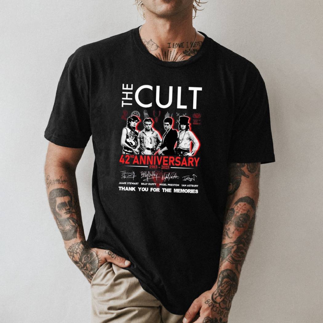 The Cult 42nd Anniversary 1983-2025 T-shirt - Ricardo Seco Shop