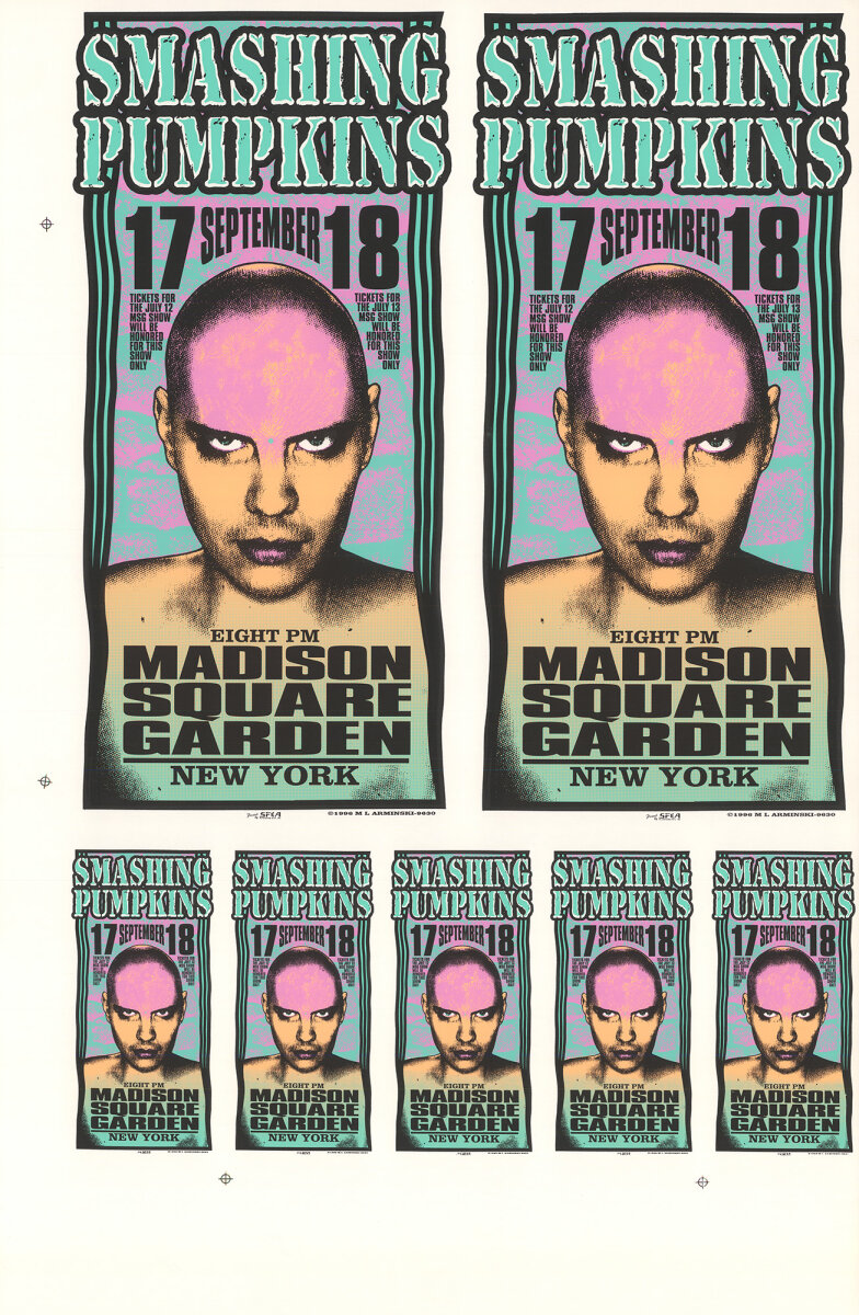 The Smashing Pumpkins Vintage Concert Proof from Madison Square
