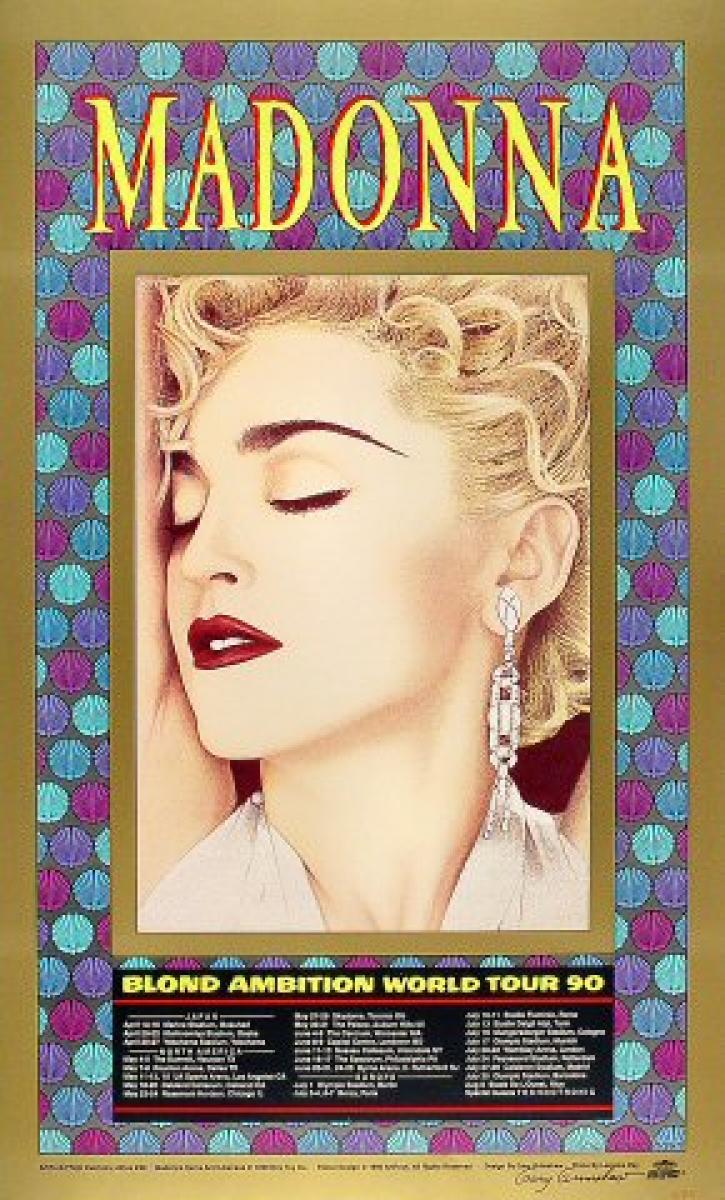 Madonna Vintage Concert Poster, 1990 at Wolfgang's