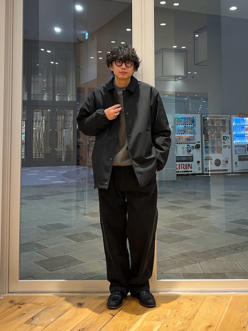 セール】『撥水/防風』ウールブレンドラミネート 中綿ブルゾン