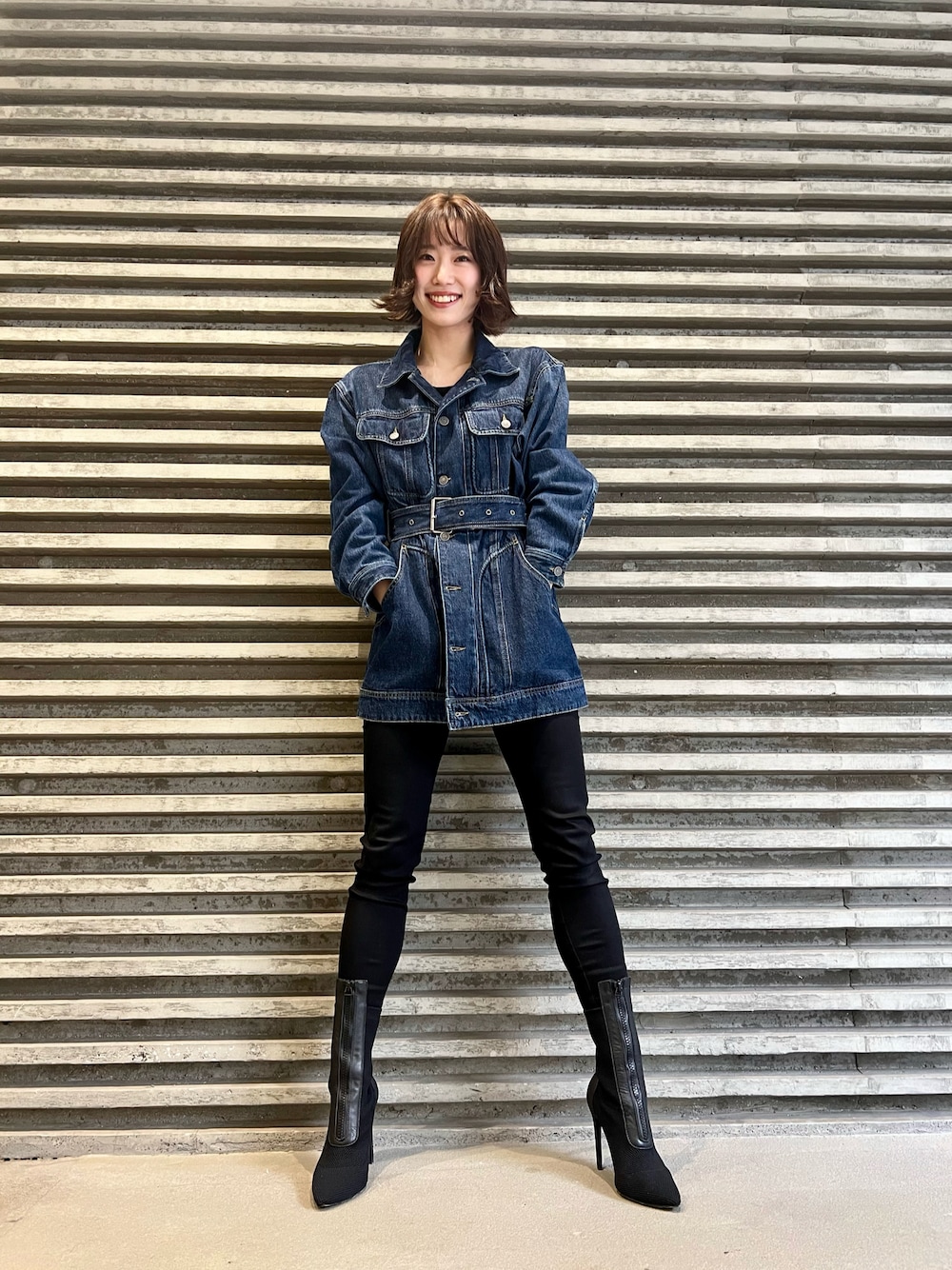 NANAMI(DIESEL 大丸梅田店)｜DIESELのデニムジャケットを使った