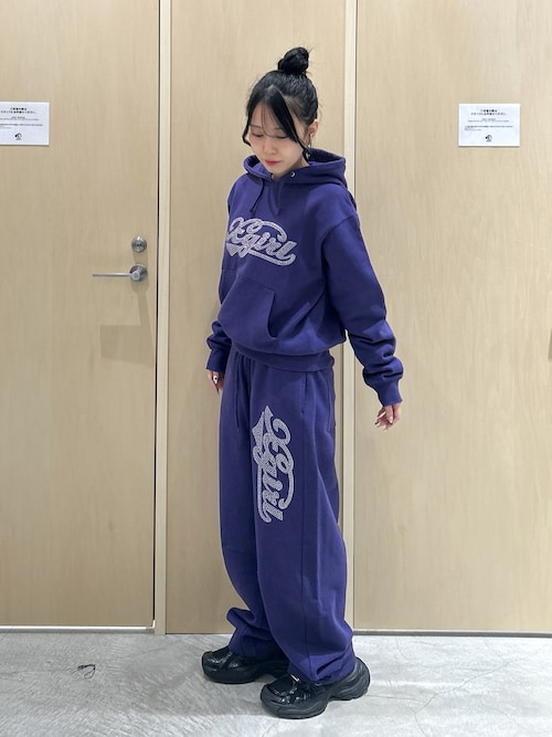 RHINESTONE CURSIVE LOGO SWEAT PANTS（スウェットパンツ）｜X-girl