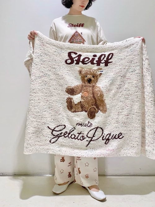 セール】【Steiff】パウダーネップジャガードブランケット