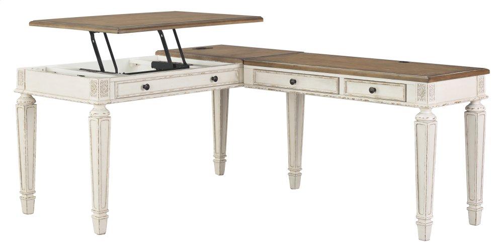H743H2 by Ashley Furniture - Realyn 2-piece Home Office Lift Top