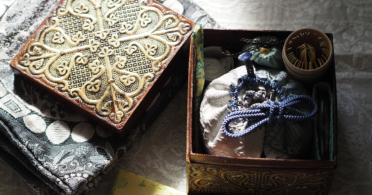 永治屋清左衛門」の貴重な布でつくる茶箱の仕覆 ふくいひろこ「京都の