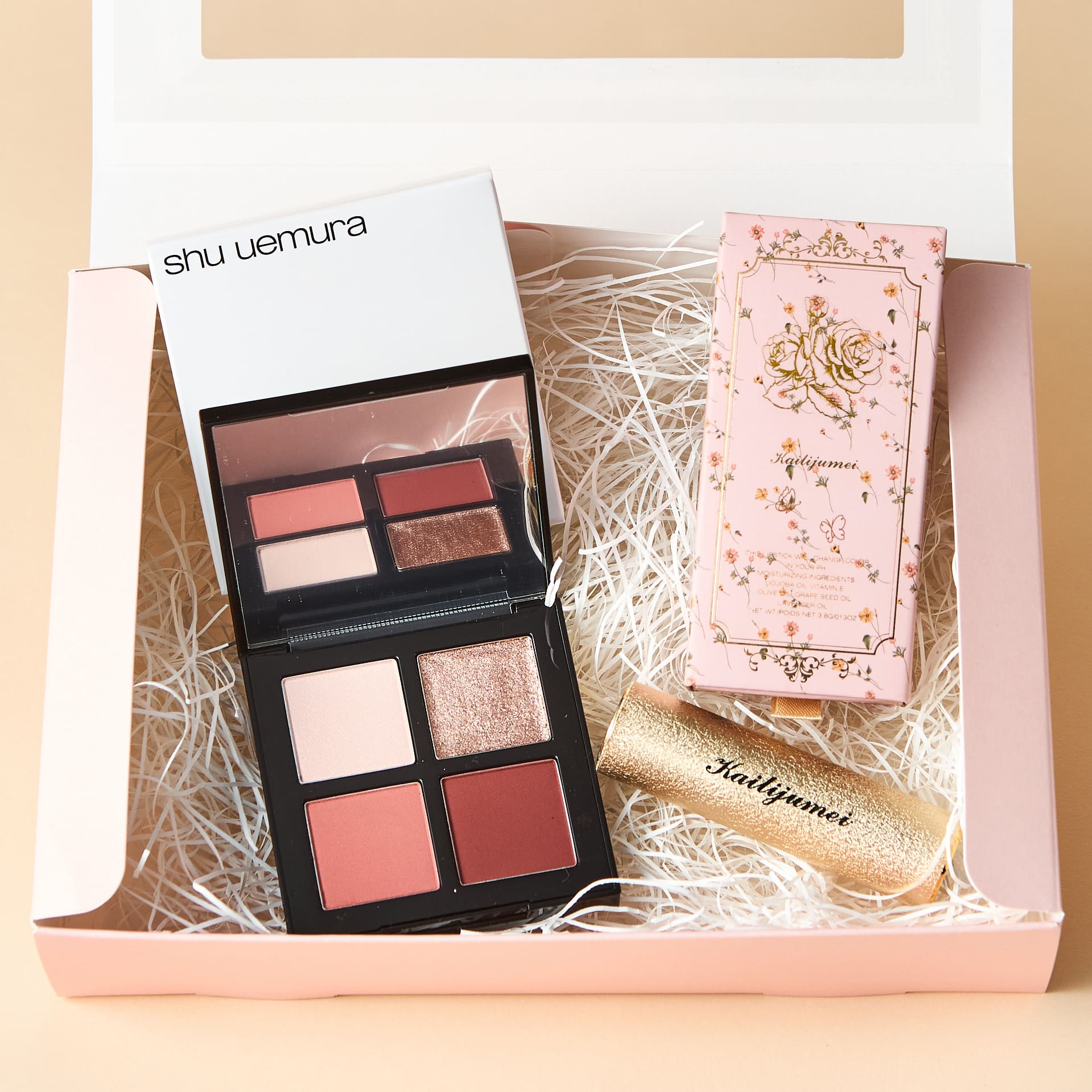 名入れ/BOX付】シュウウエムラアイシャドウとフラワーリップセット
