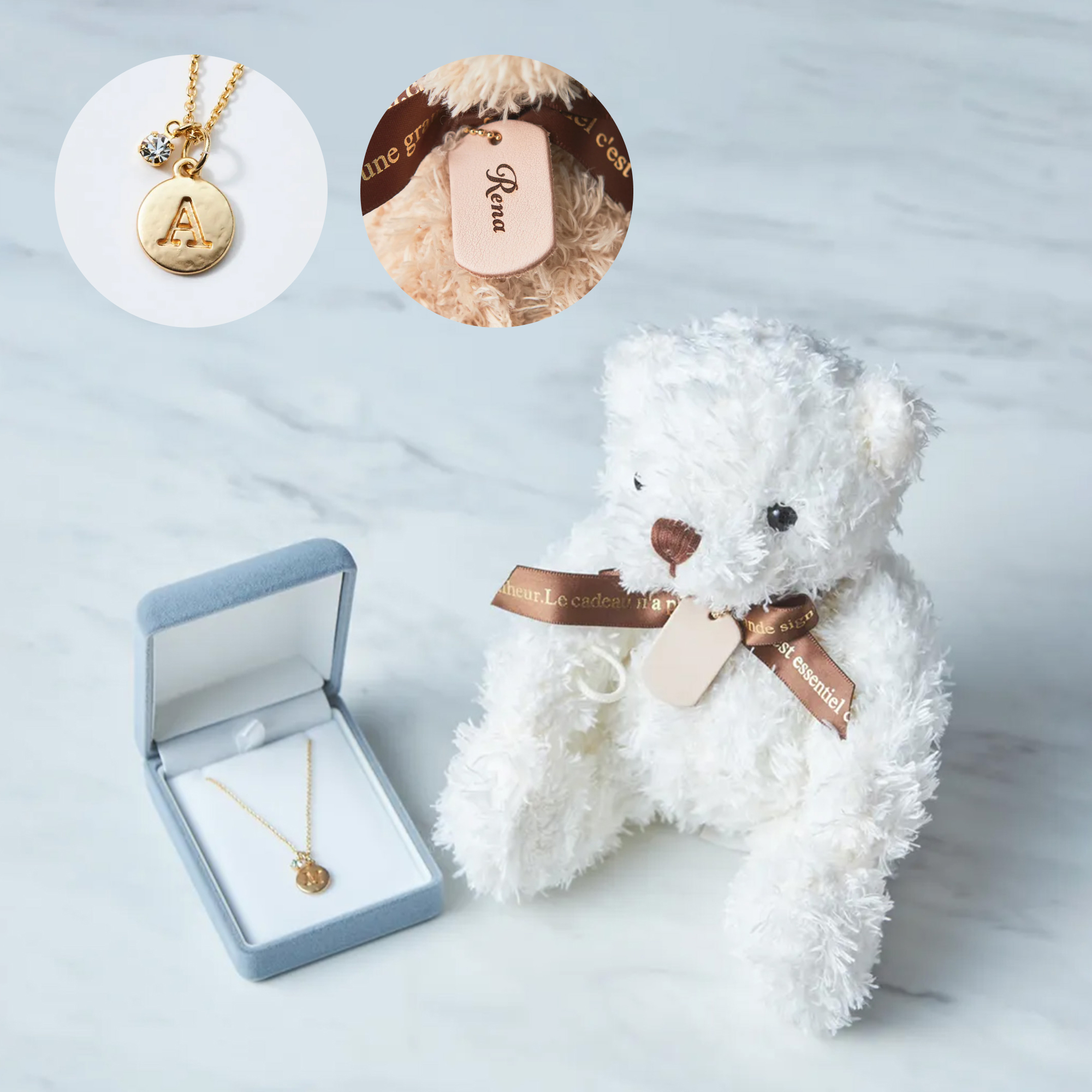 送料無料]【セミオーダー・刻印】選べる誕生石とイニシャルプレートの