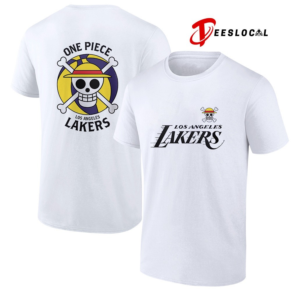 Los Angeles Lakers x One Piece logo shirt, hoodie, sweater, long