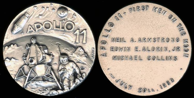 1969 Italy: Apollo 11 commemorative medal | Tokens & Medals