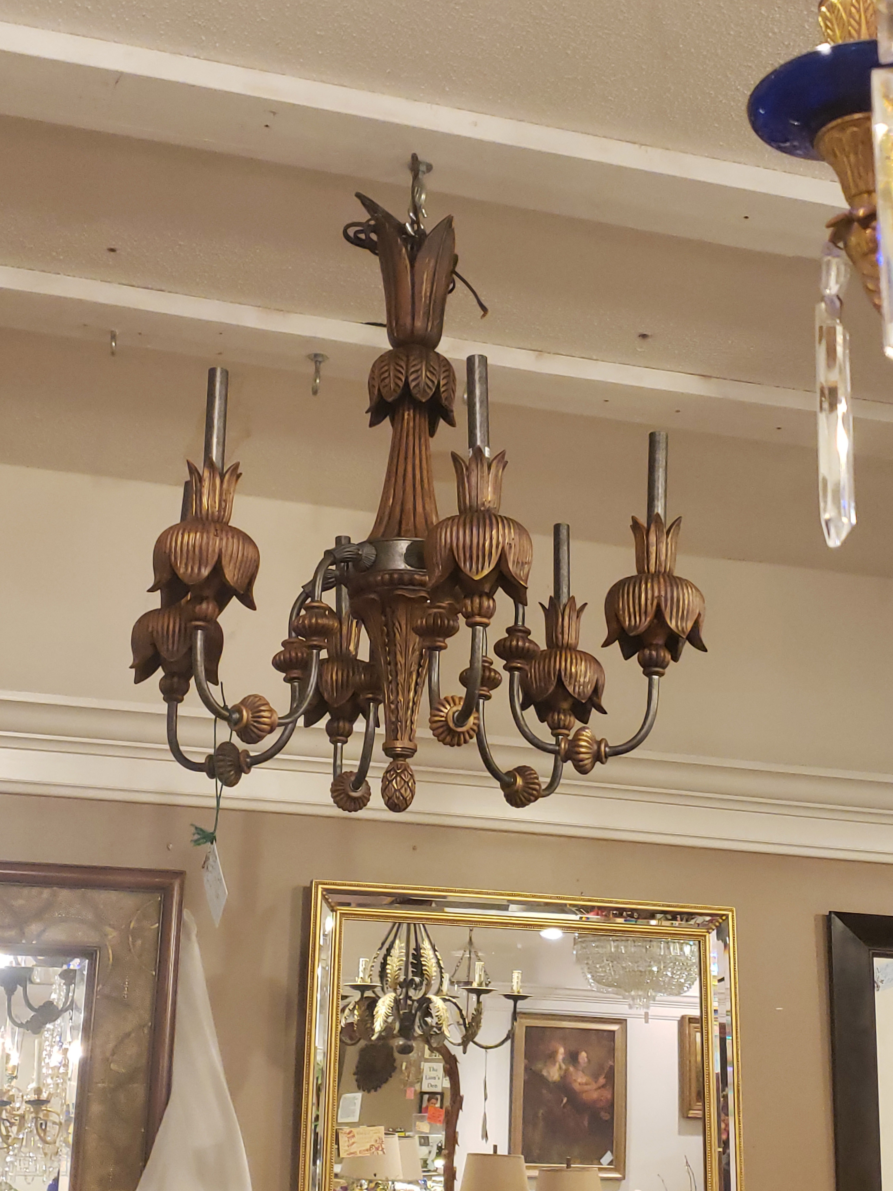 Lion's Den Interiors Theodore Alexander Crystal Swirl Chandelier