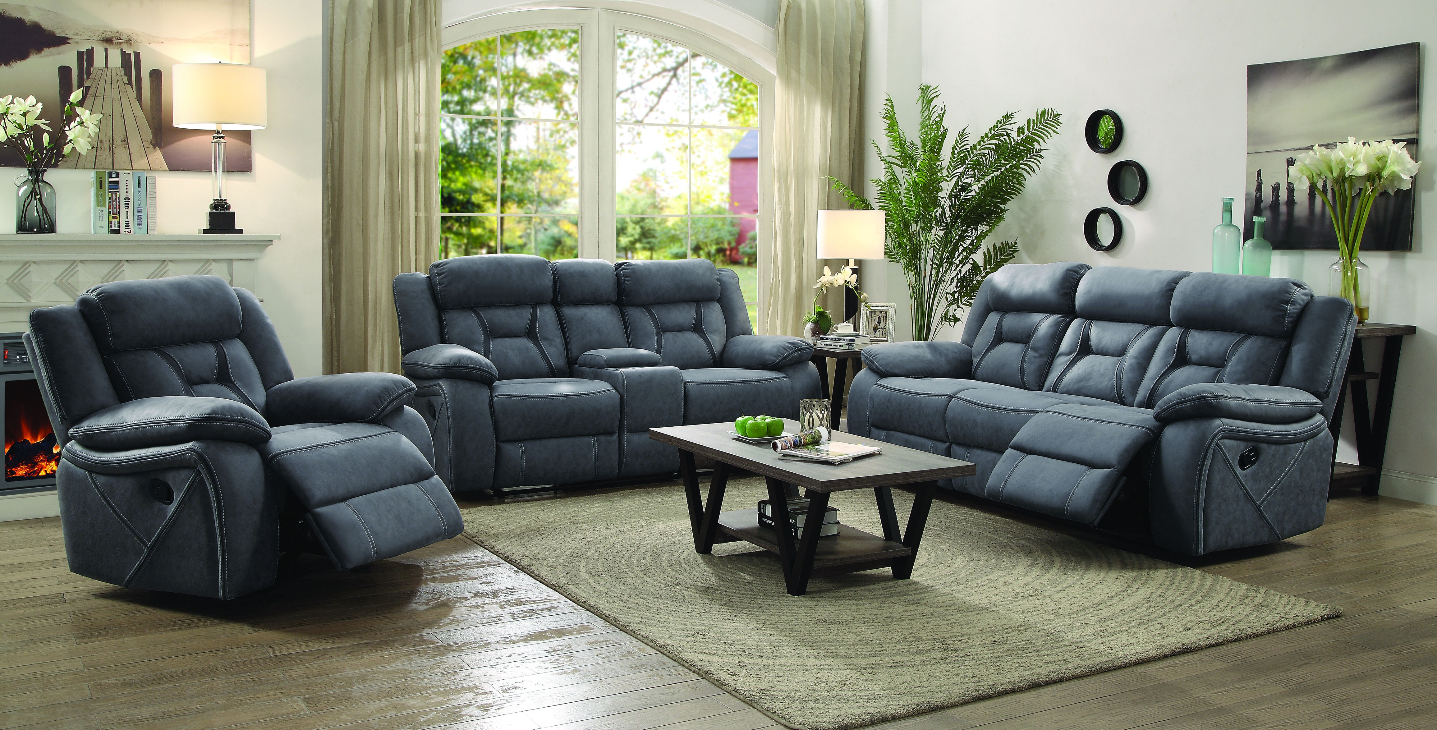 Coaster Living Room Higgins 2-piece Upholstered Motion Reclining