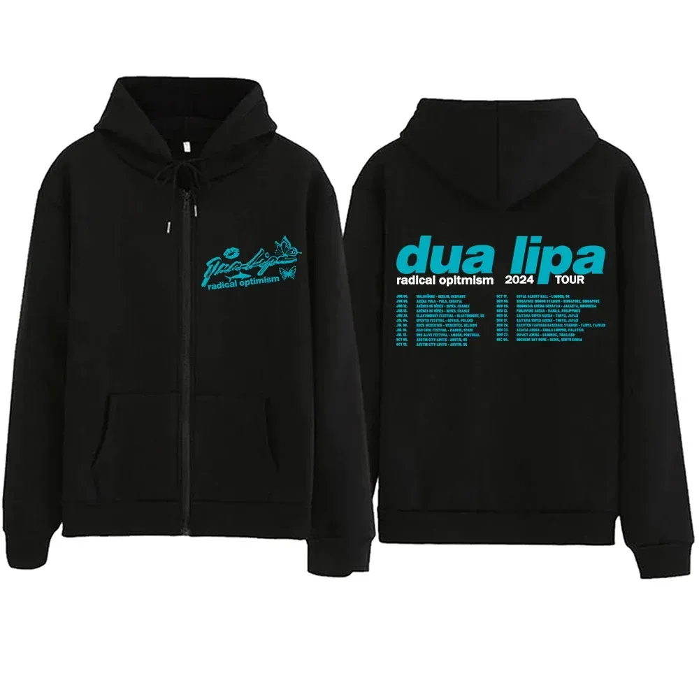 Radical Optimism Tour Dua Lipa Streetwear Unisex Zip-Up Hoodie