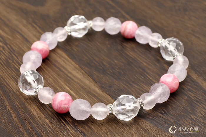 インカローズ・ラベンダーアメジスト・ローズクォーツ ブレスレット