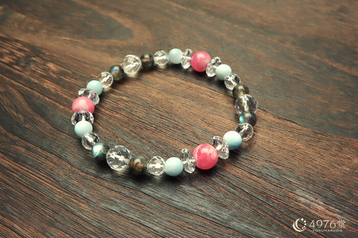 インカローズ・ラリマー・ラブラドライト ブレスレット ｜ 天然石通販