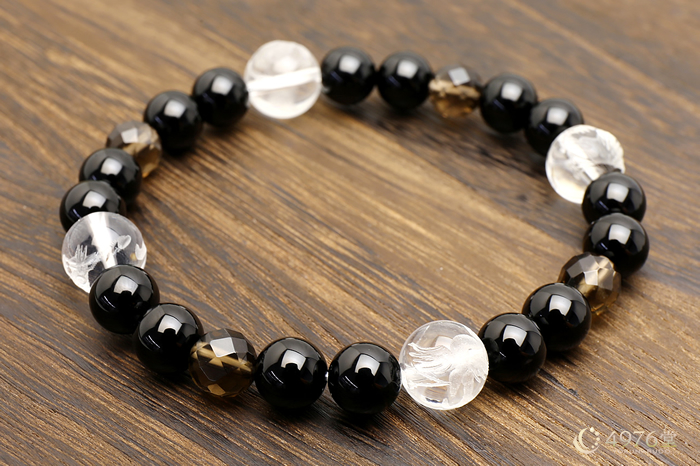 オニキス・四神獣水晶・スモーキークォーツ ブレスレット ｜ 天然石