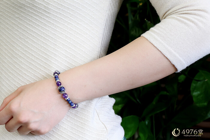 ラピスラズリ・アメジスト ブレスレット キラメタル4ポイント