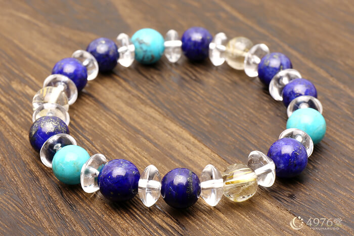 ラピスラズリ・ターコイズ・ルチルクォーツ ブレスレット ｜ 天然石