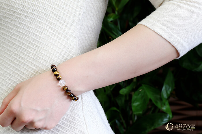 タイガーアイ・四神獣水晶 ブレスレット 8mm ｜ 天然石通販の4976堂