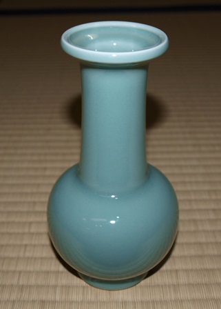 加藤渓山 砧青磁花入 | 茶道具 小西康のぶろぐ