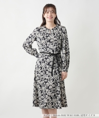 プリントフレアワンピース【ROCHAS Premiere】|レリアン | レリアン