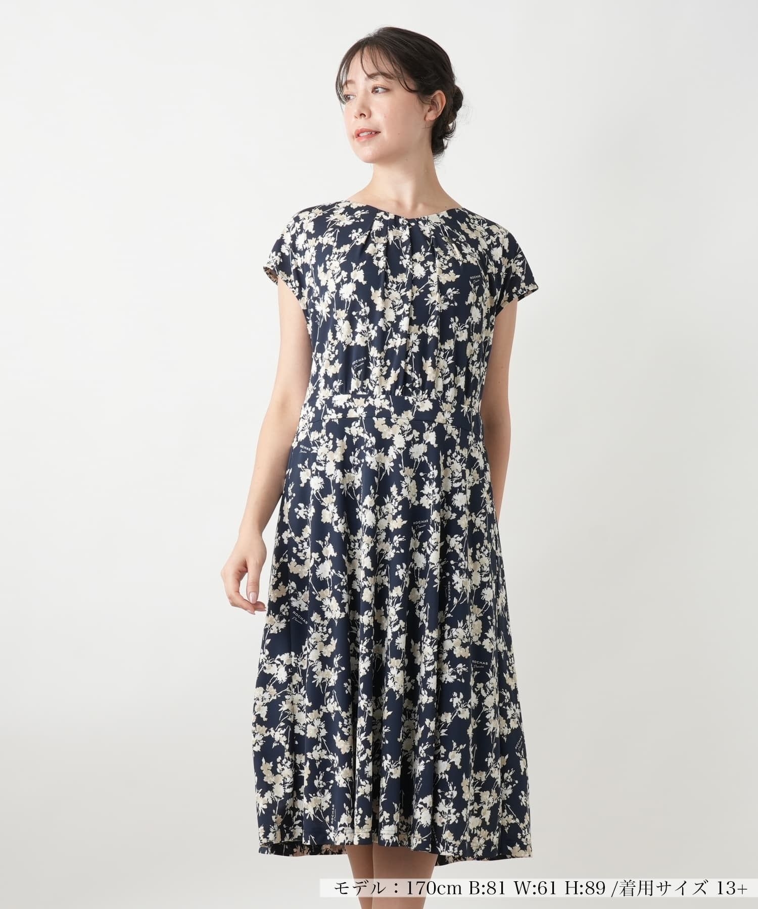 店舗人気】プリントフレアワンピース【ROCHAS Premiere】|レリアン