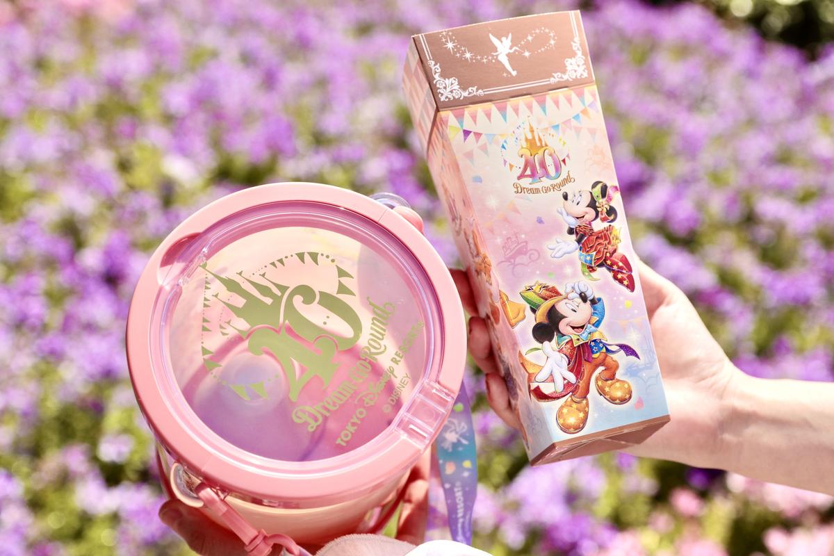 ディズニー 40周年】パステルピンクのポップコーンバケット！ 夜は光る