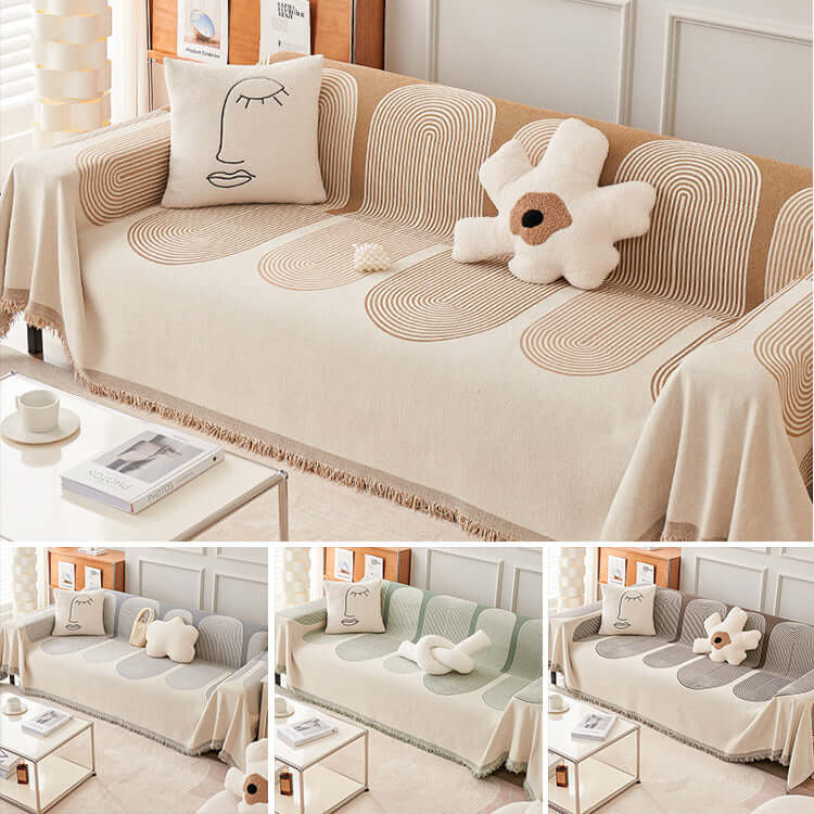 Giipet-シェニール織ソファカバー 両面利用可能 高級感 一体式 肌触り抜群