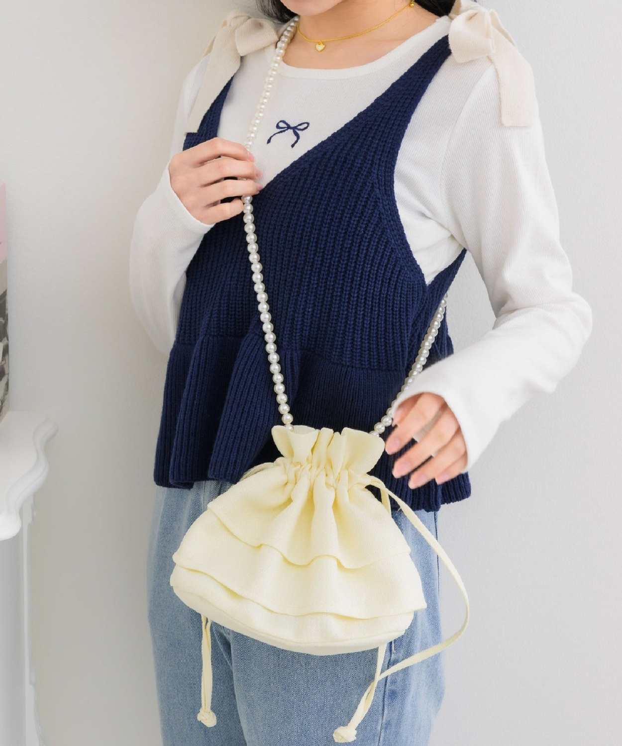 フリル巾着ショルダーバッグ|ems excite | RETRO GIRL ONLINE STORE