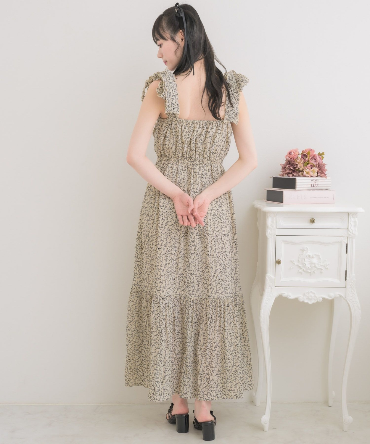 肩リボンギャザーOP|ems excite | RETRO GIRL ONLINE STORE レトロ