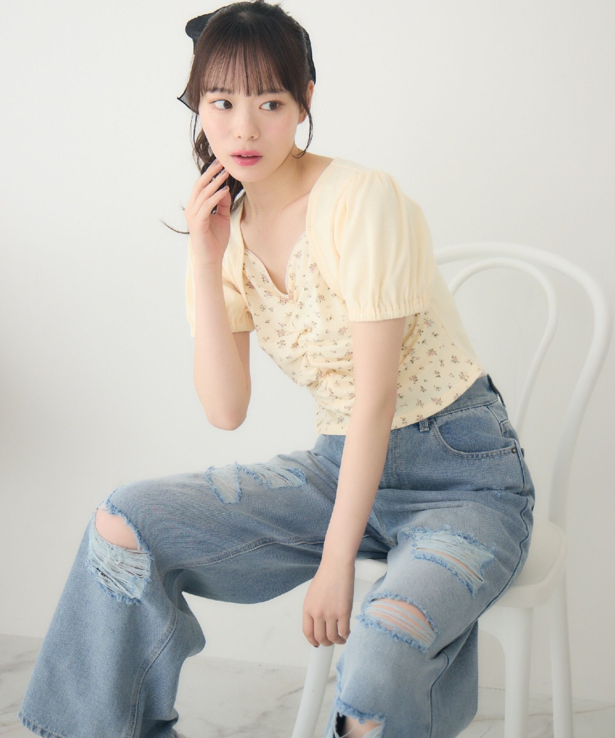 ダメージデニムPT|ems excite | RETRO GIRL ONLINE STORE レトロガール