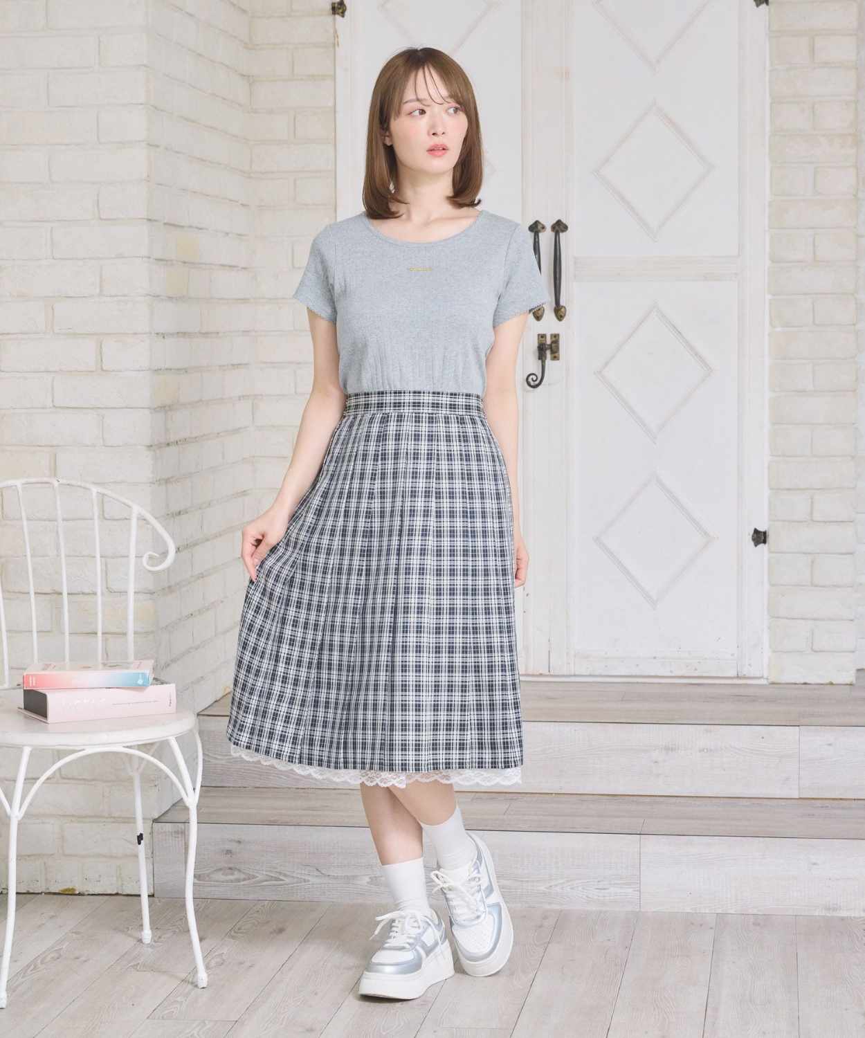 プレート付き針抜きTEE|ems excite | RETRO GIRL ONLINE STORE レトロ