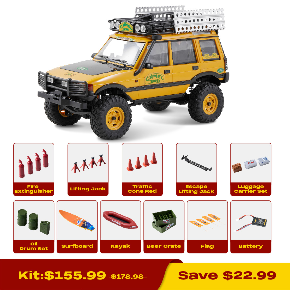 FMS 1:24 FCX24M Land Rover Camel Trophy Edition RTR