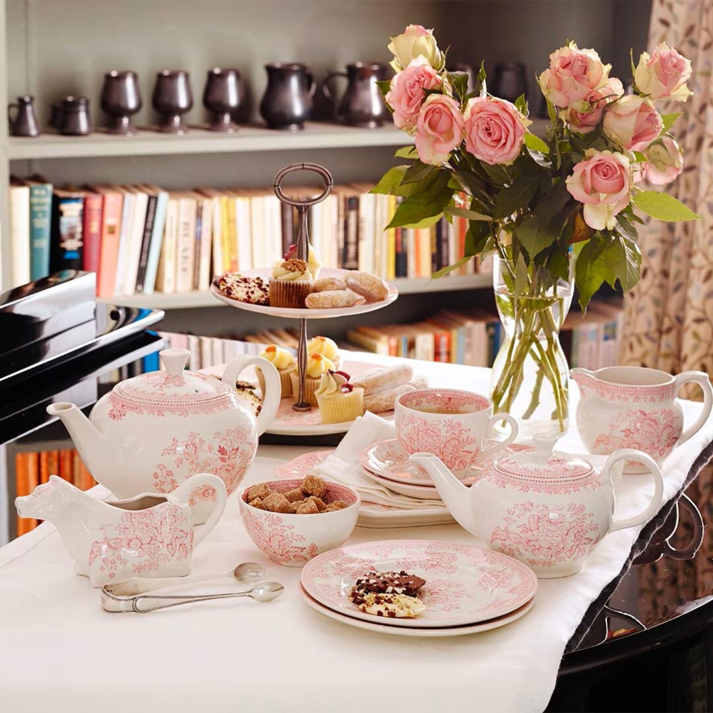 Pink Asiatic Pheasants – Burleigh Pottery